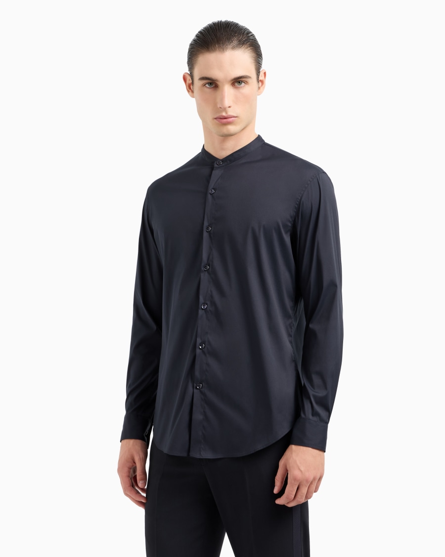 The world of armani CAMICIA ICON IN COTONE UNITO STRETCH Negozio