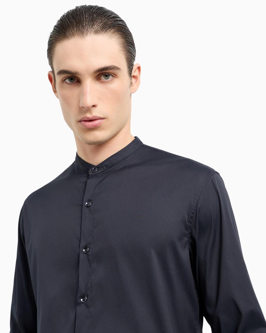 The world of armani CAMICIA ICON IN COTONE UNITO STRETCH Negozio