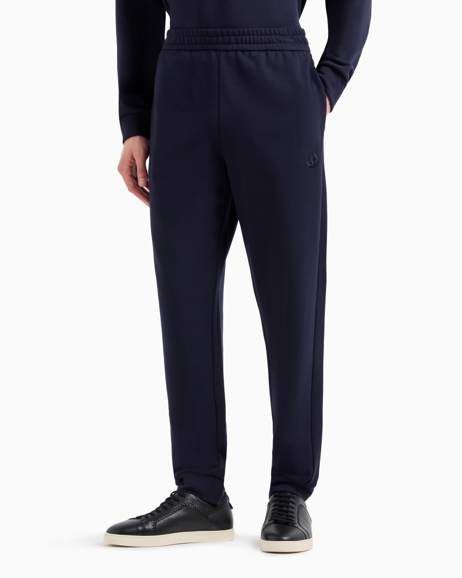 The world of armani PANTALONI JOGGER IN COTONE E CASHMERE Nuova