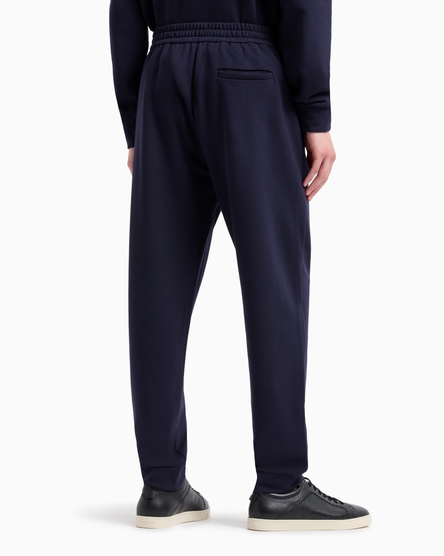 The world of armani PANTALONI JOGGER IN COTONE E CASHMERE Nuova