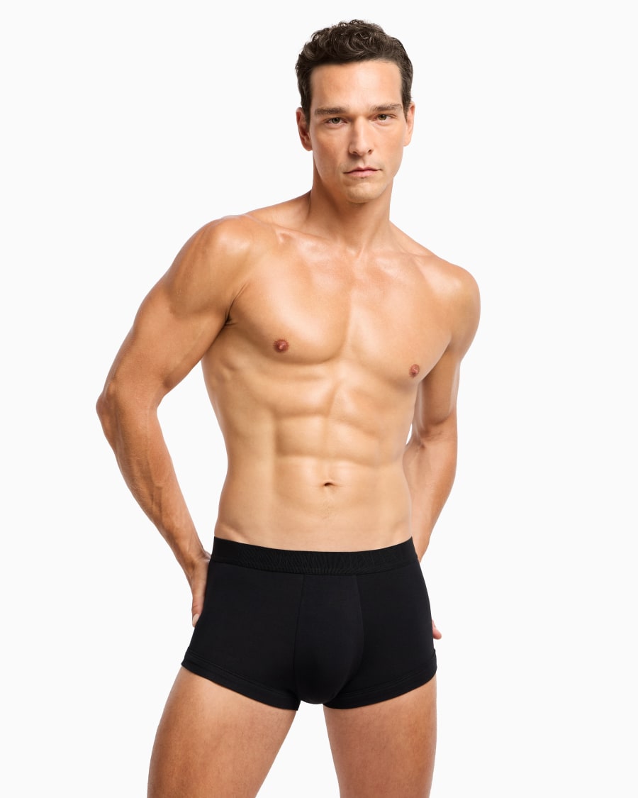The world of armani BOXER IN JERSEY STRETCH CON BANDA LOGATA 2025