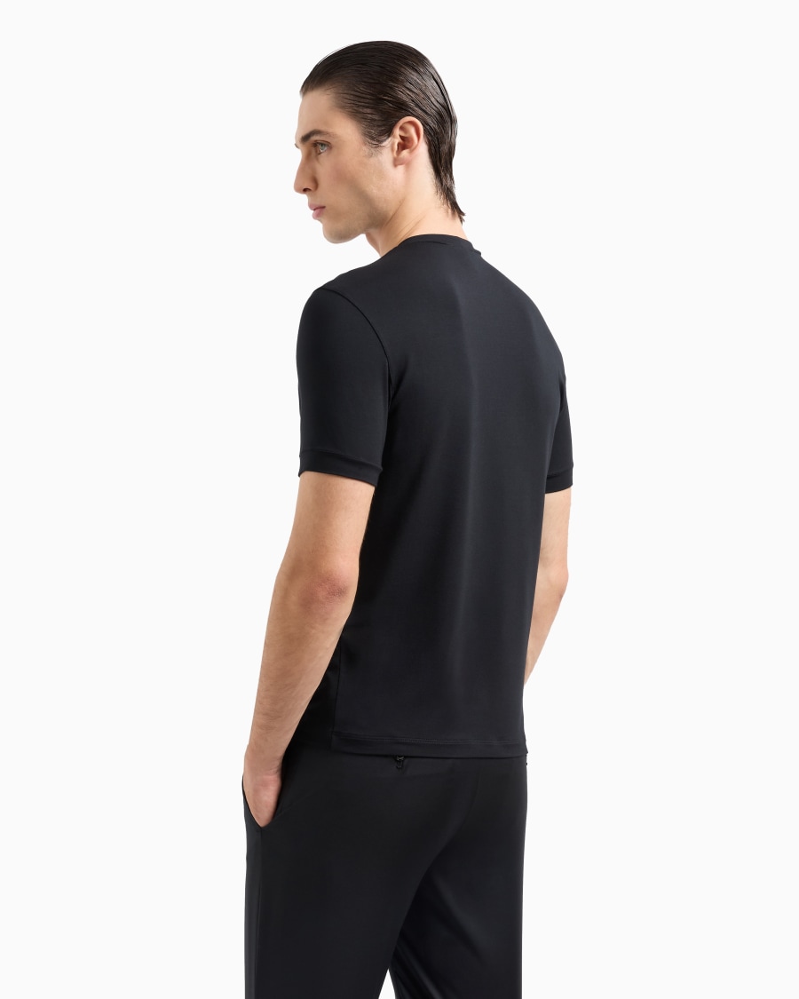 The world of armani T-SHIRT IN JERSEY BAMBOO DI VISCOSA STRETCH CON RICAMO GA Italia