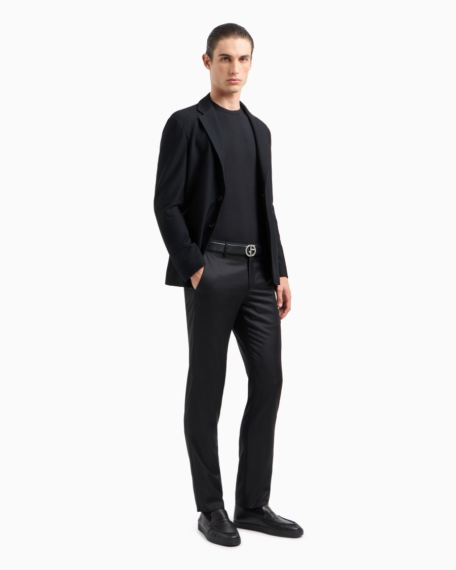 The world of armani T-SHIRT IN JERSEY BAMBOO DI VISCOSA STRETCH CON RICAMO GA Italia