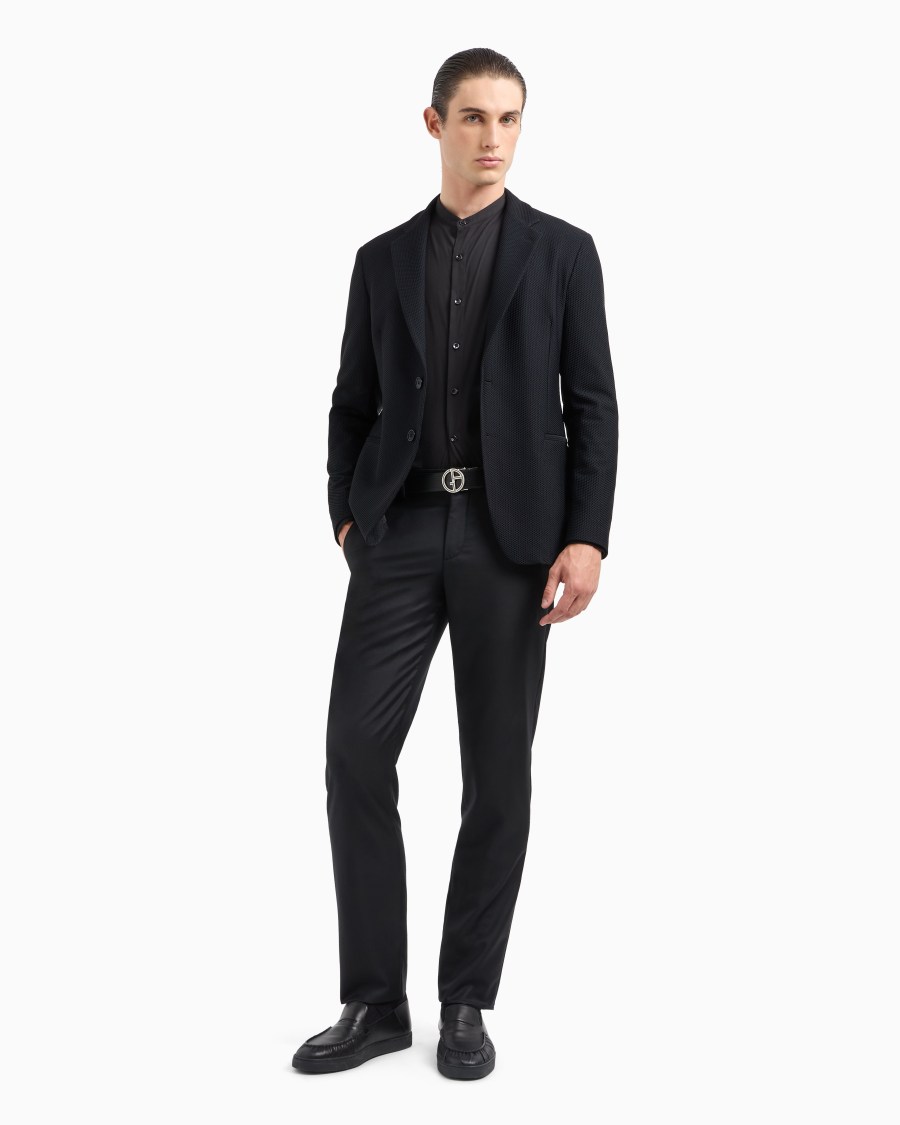 The world of armani CAMICIA ICON IN COTONE UNITO STRETCH In Linea