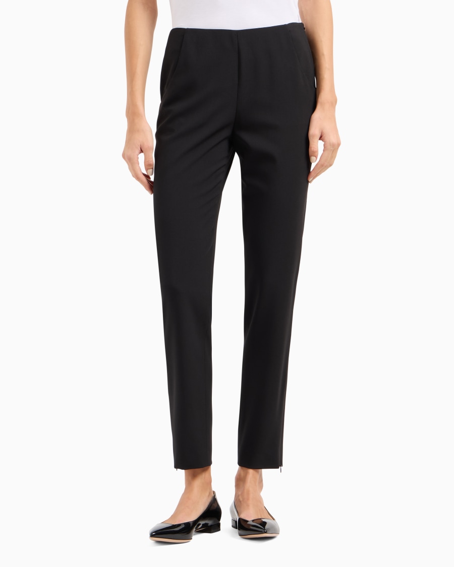 The world of armani PANTALONI IN CREPE DI LANA Spedizione Gratuita
