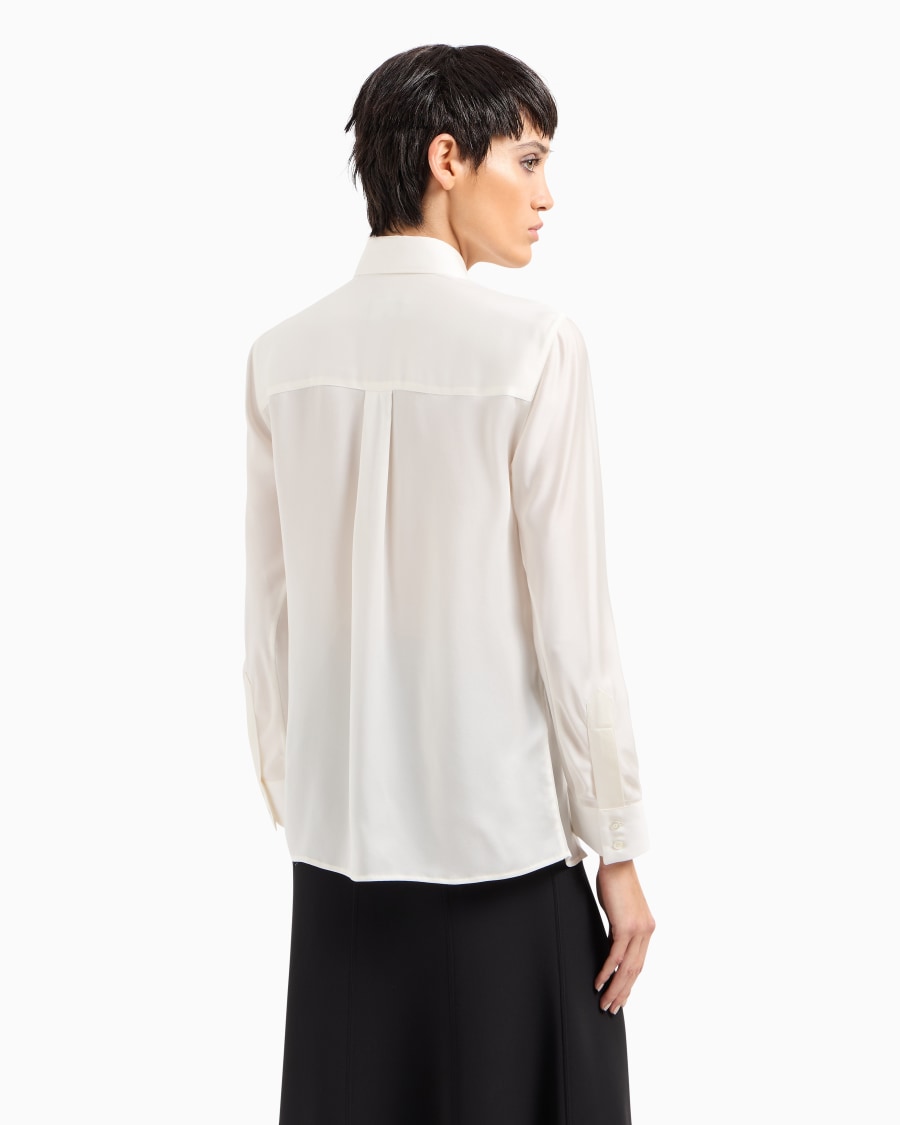 The world of armani CAMICIA IN CHARMEUSE DI PURA SETA Consegna Veloce
