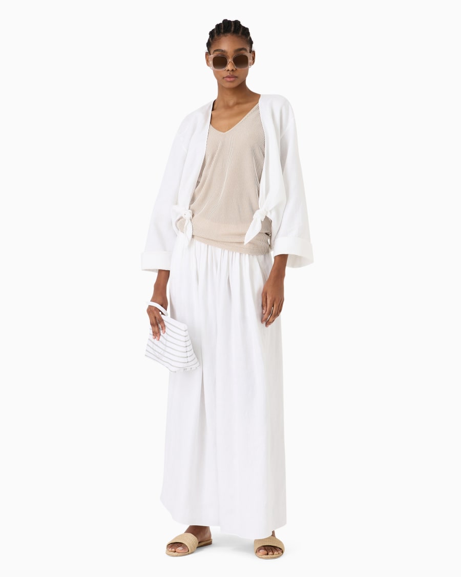 The world of armani PANTALONI AMPI IN CANAPA ASV Latest stili