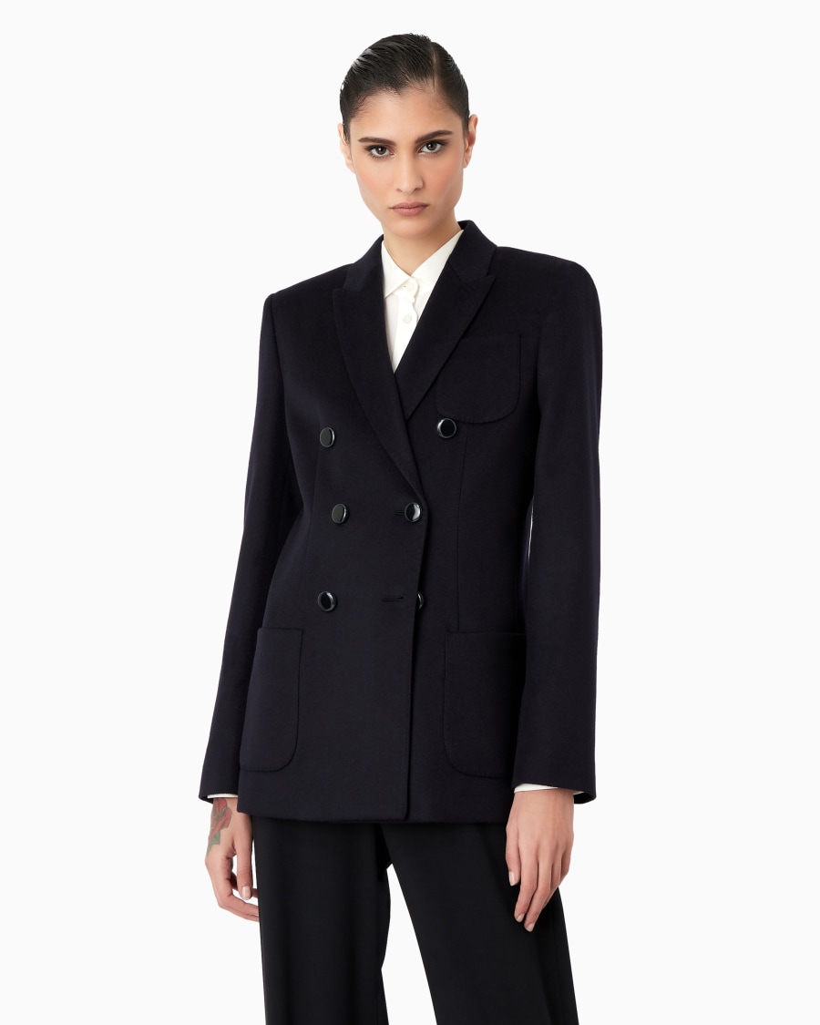 The world of armani GIACCA DOPPIOPETTO IN LANA VERGINE E CASHMERE Economico