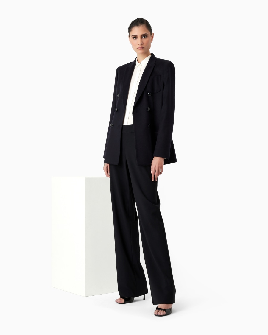 The world of armani GIACCA DOPPIOPETTO IN LANA VERGINE E CASHMERE Economico