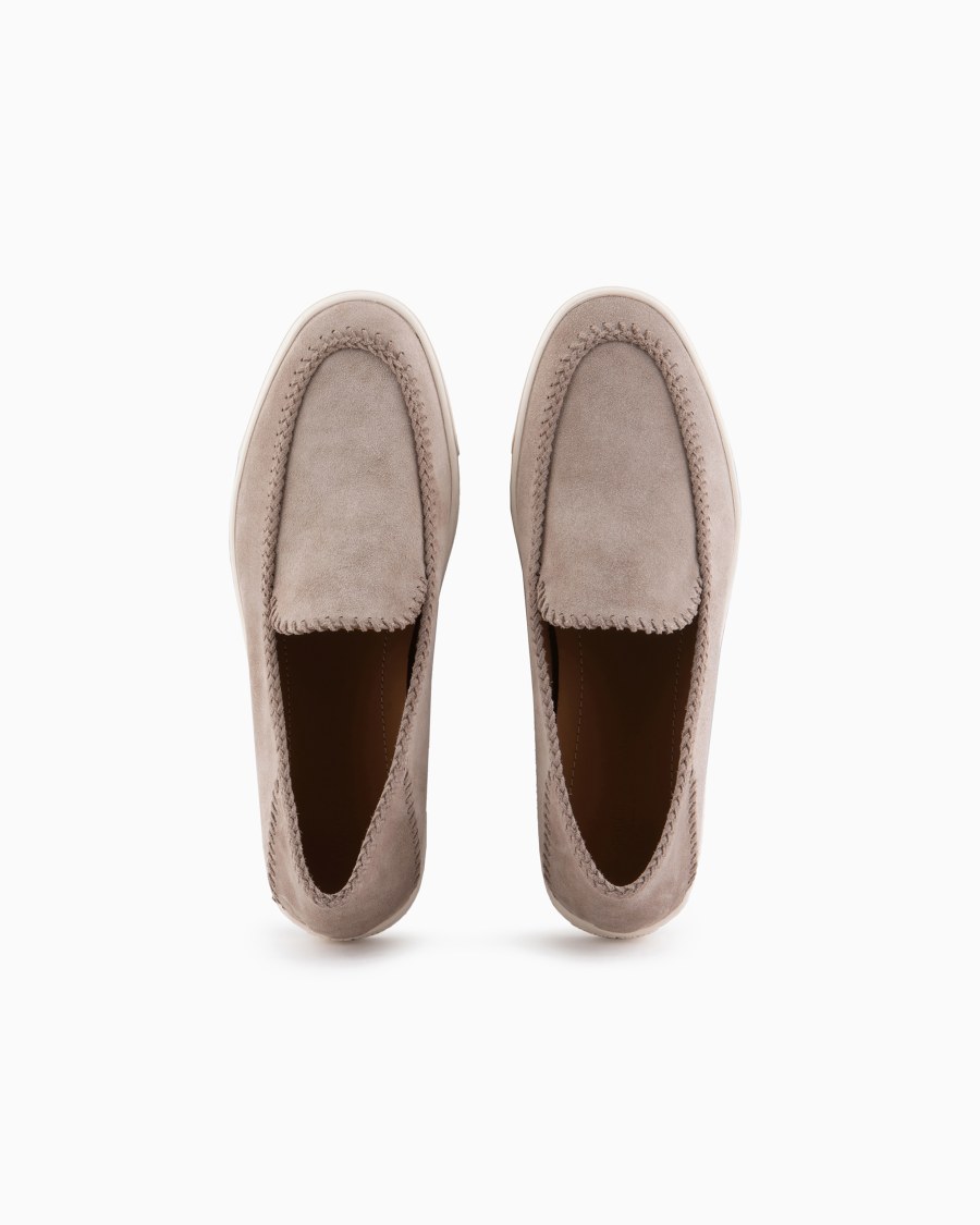 The world of armani GALLERIA 3 SLIP-ON IN PELLE SCAMOSCIATA Italy