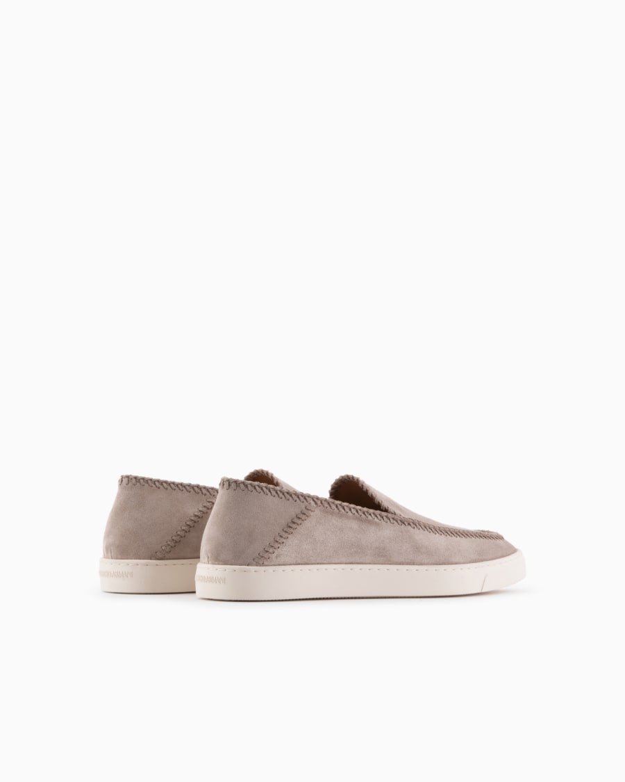 The world of armani GALLERIA 3 SLIP-ON IN PELLE SCAMOSCIATA Italy
