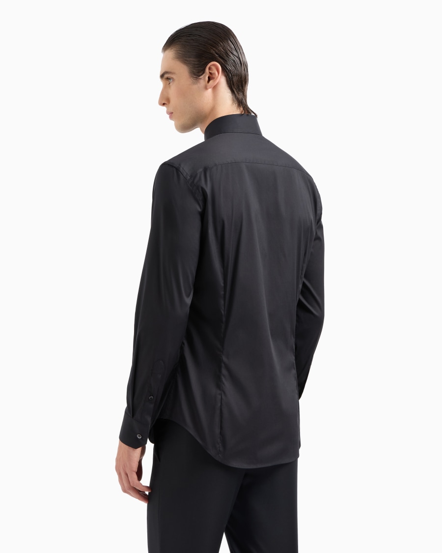 The world of armani CAMICIA IN TESSUTO STRETCH CON COLLO CLASSICO CON STECCHE Italia