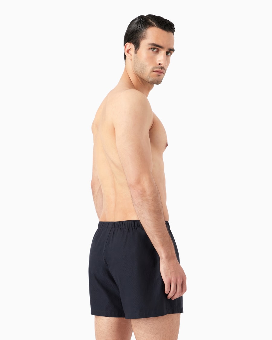The world of armani BOXER IN COTONE CON LOGO RICAMATO Nuovo