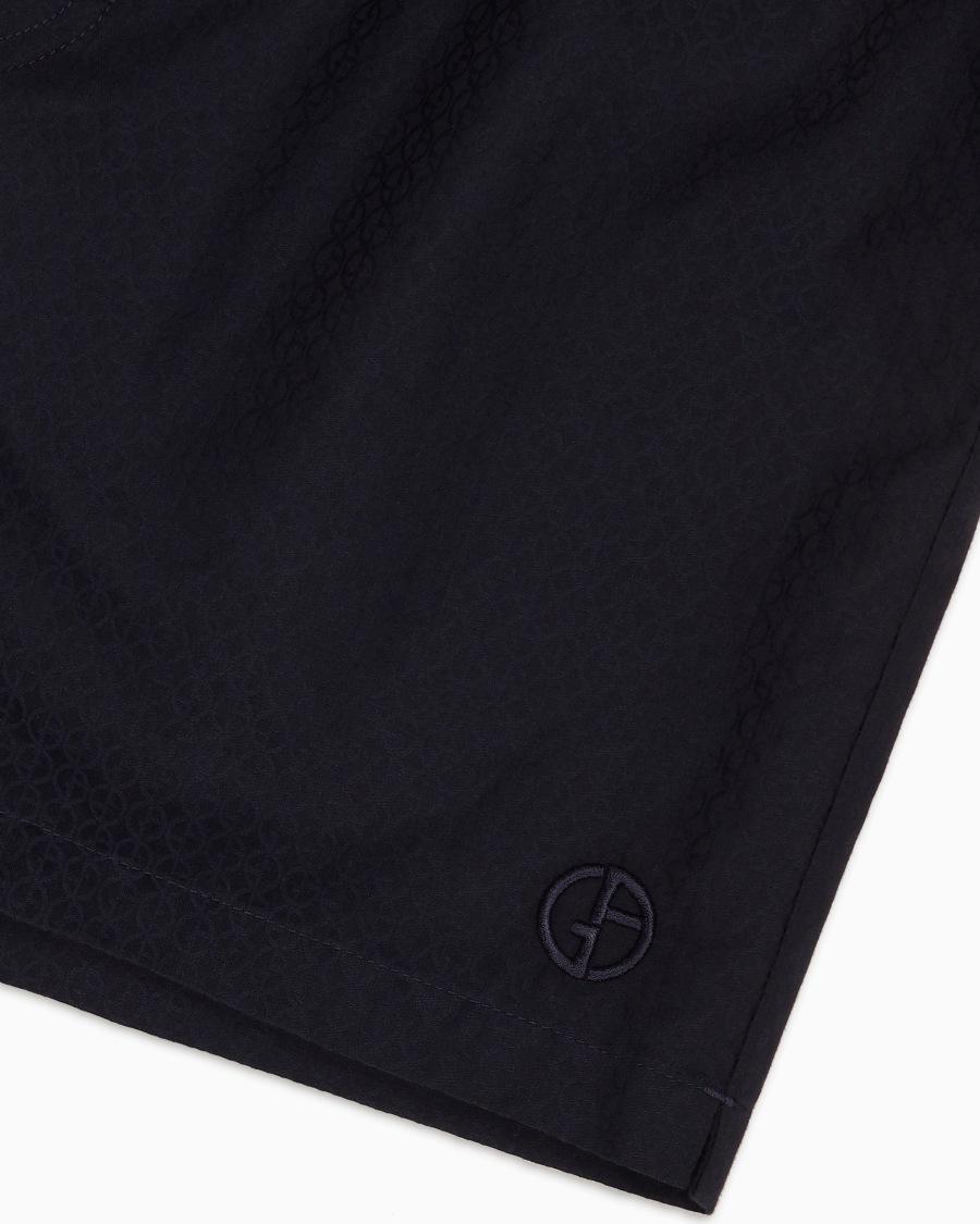The world of armani BOXER IN COTONE CON LOGO RICAMATO Nuovo