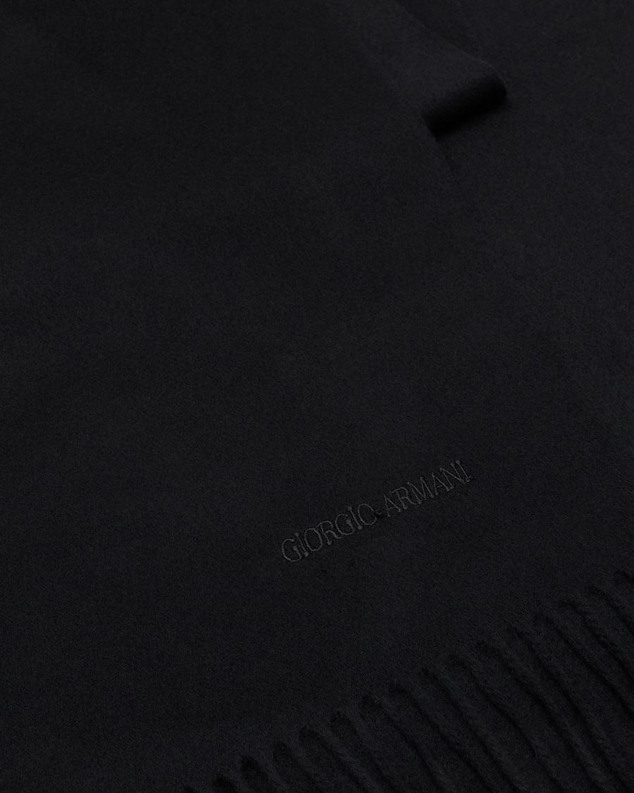The world of armani SCIARPA IN CASHMERE CON LOGO RICAMATO Qualità