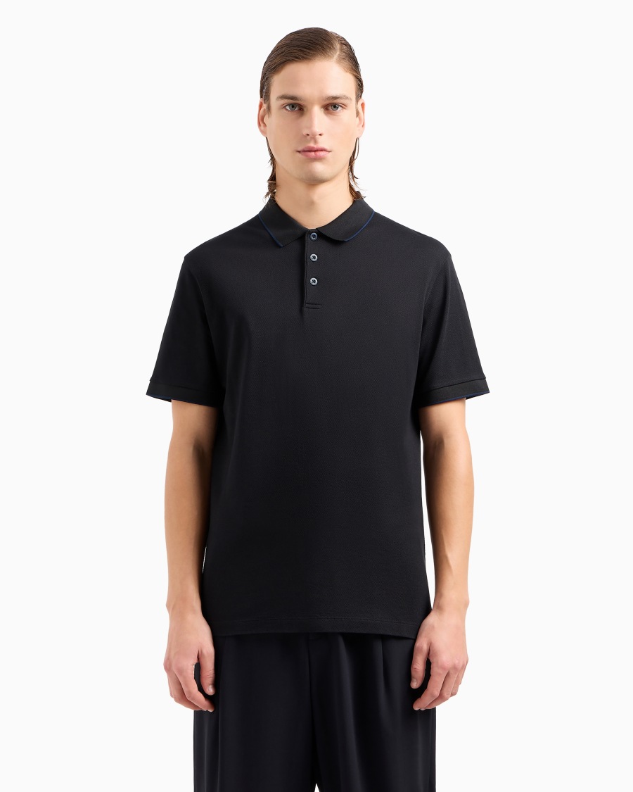 The world of armani POLO IN PIQUET DI COTONE FILO DI SCOZIA Promozione