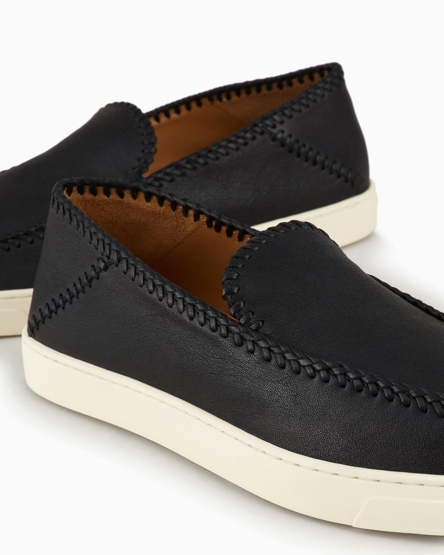 The world of armani GALLERIA 3 SLIP-ON IN NAPPA Qualità Garantita