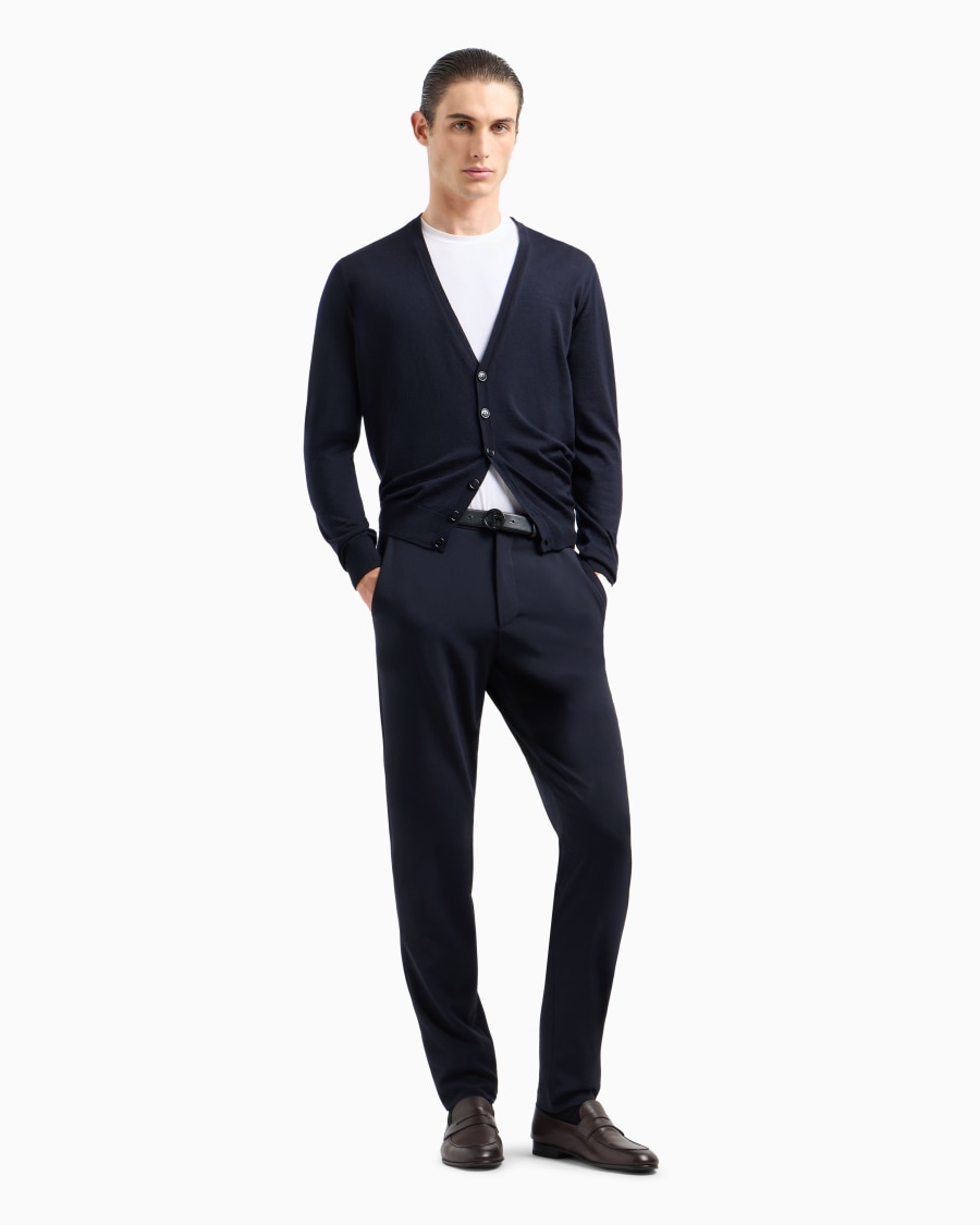 The world of armani T-SHIRT IN JERSEY BAMBOO DI VISCOSA STRETCH CON RICAMO GA Acquista Ora