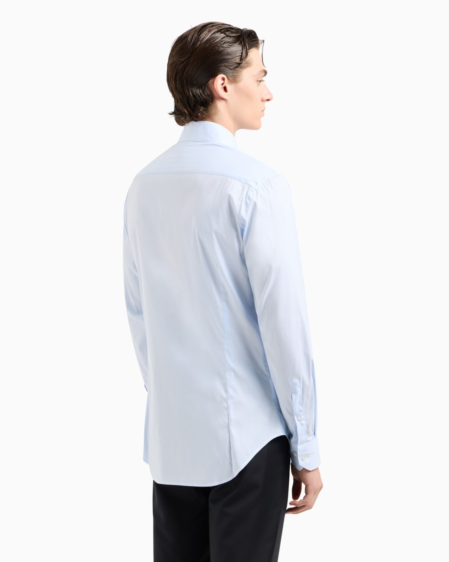 The world of armani CAMICIA IN TESSUTO STRETCH CON COLLO CLASSICO CON STECCHE Convenienza