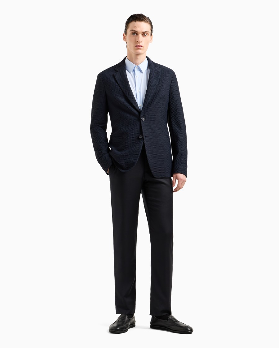 The world of armani CAMICIA IN TESSUTO STRETCH CON COLLO CLASSICO CON STECCHE Convenienza