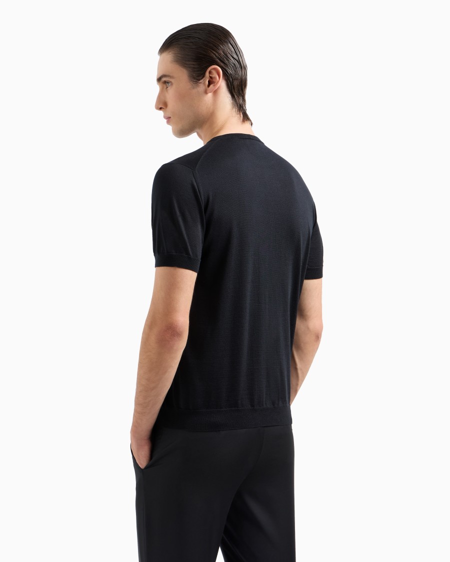 The world of armani MAGLIA GIROCOLLO IN SETA E COTONE Novità