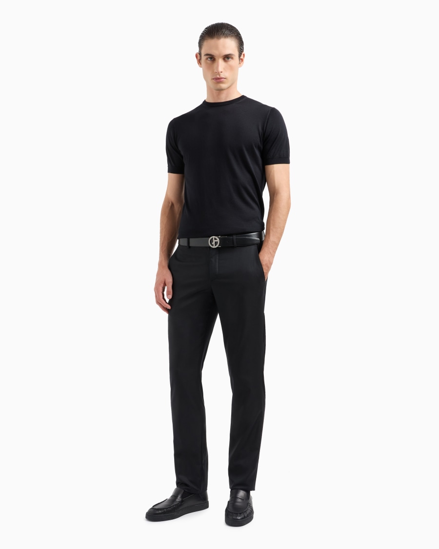 The world of armani MAGLIA GIROCOLLO IN SETA E COTONE Novità