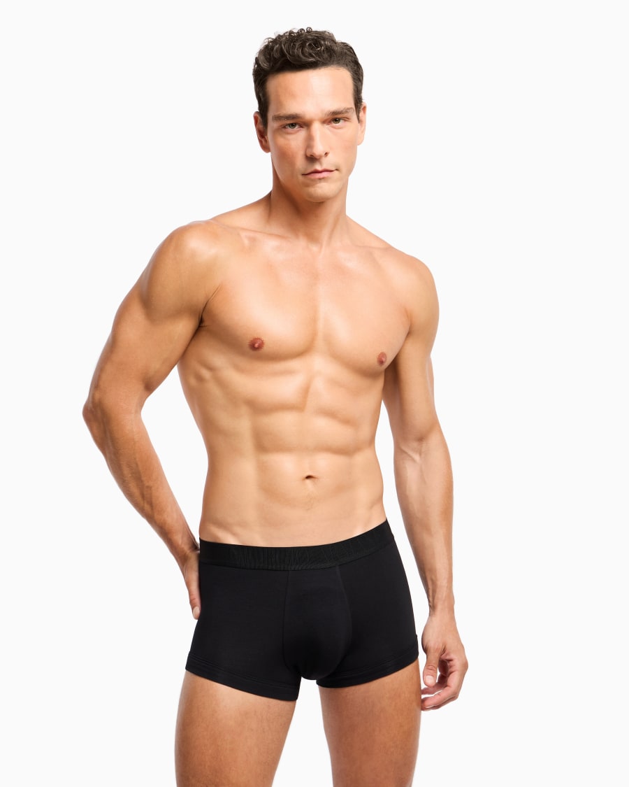 The world of armani PACK TRE BOXER IN JERSEY STRETCH Offerta