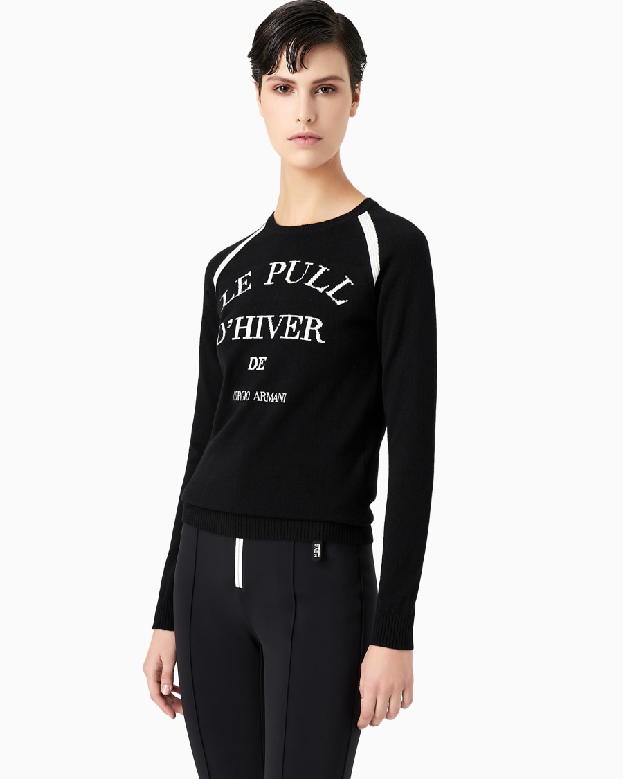The world of armani GIORGIO ARMANI NEVE MAGLIA GIROCOLLO IN CASHMERE Vendite Flash