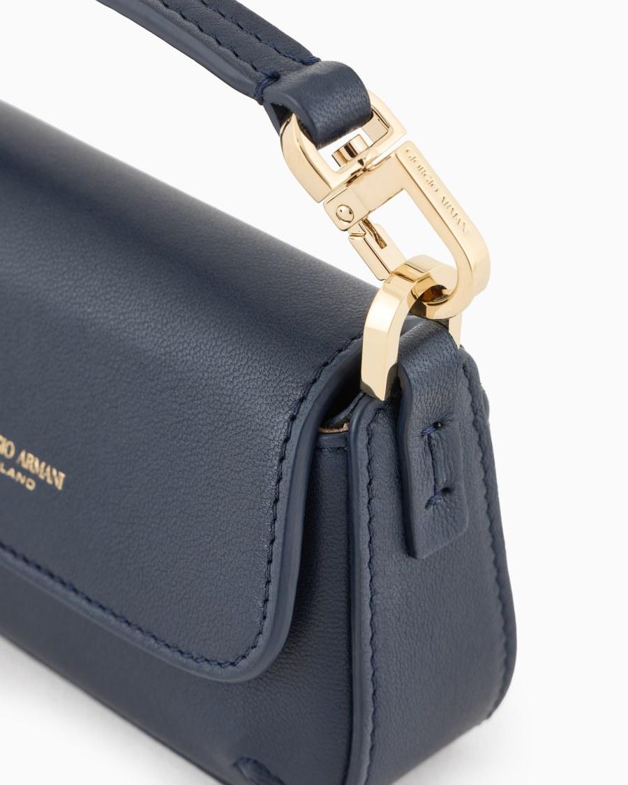 The world of armani MINI BORSA CHARM LA PRIMA SOFT IN NAPPA Nuova