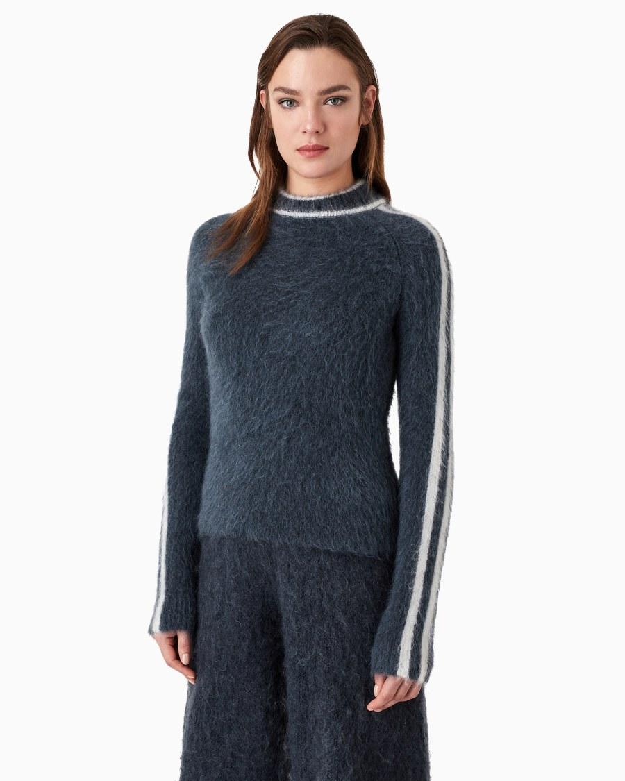 The world of armani GIORGIO ARMANI NEVE MAGLIA IN MOHAIR SETA E LANA Italia