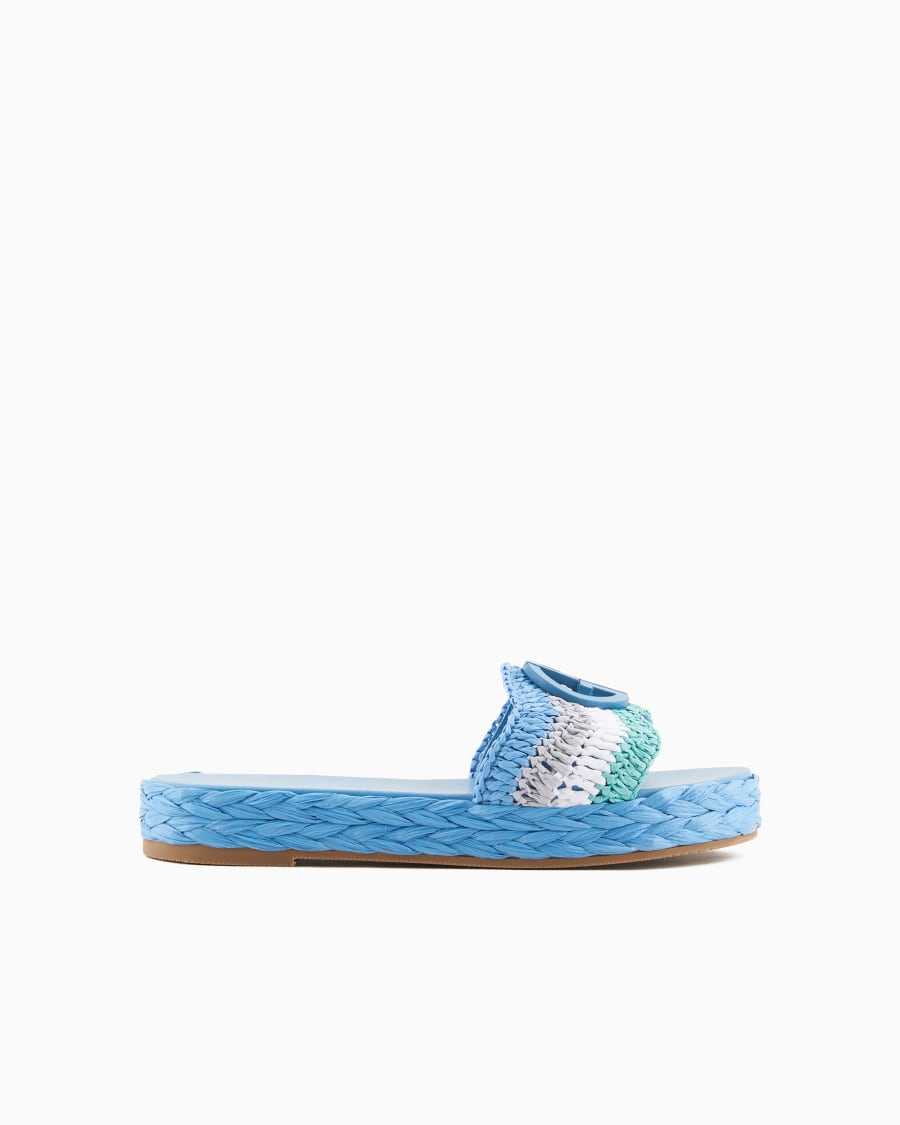 The world of armani SANDALI FLAT CON MOTIVO INTRECCIO