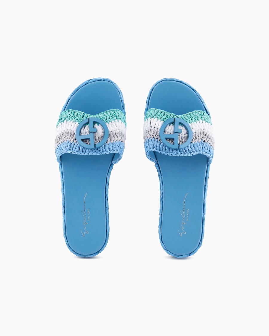The world of armani SANDALI FLAT CON MOTIVO INTRECCIO Spedizione gratuita