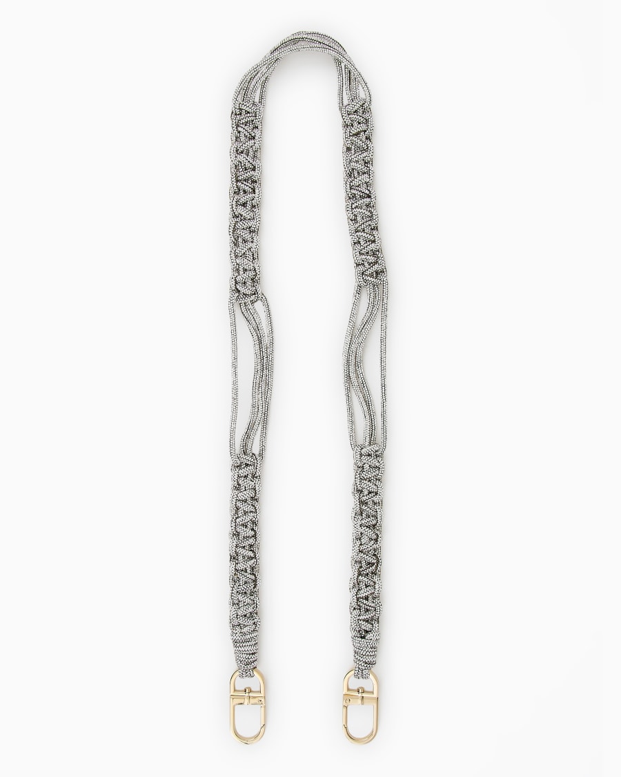 The world of armani TRACOLLA LUNGA IN STRASS CON MOTIVO INTRECCIO