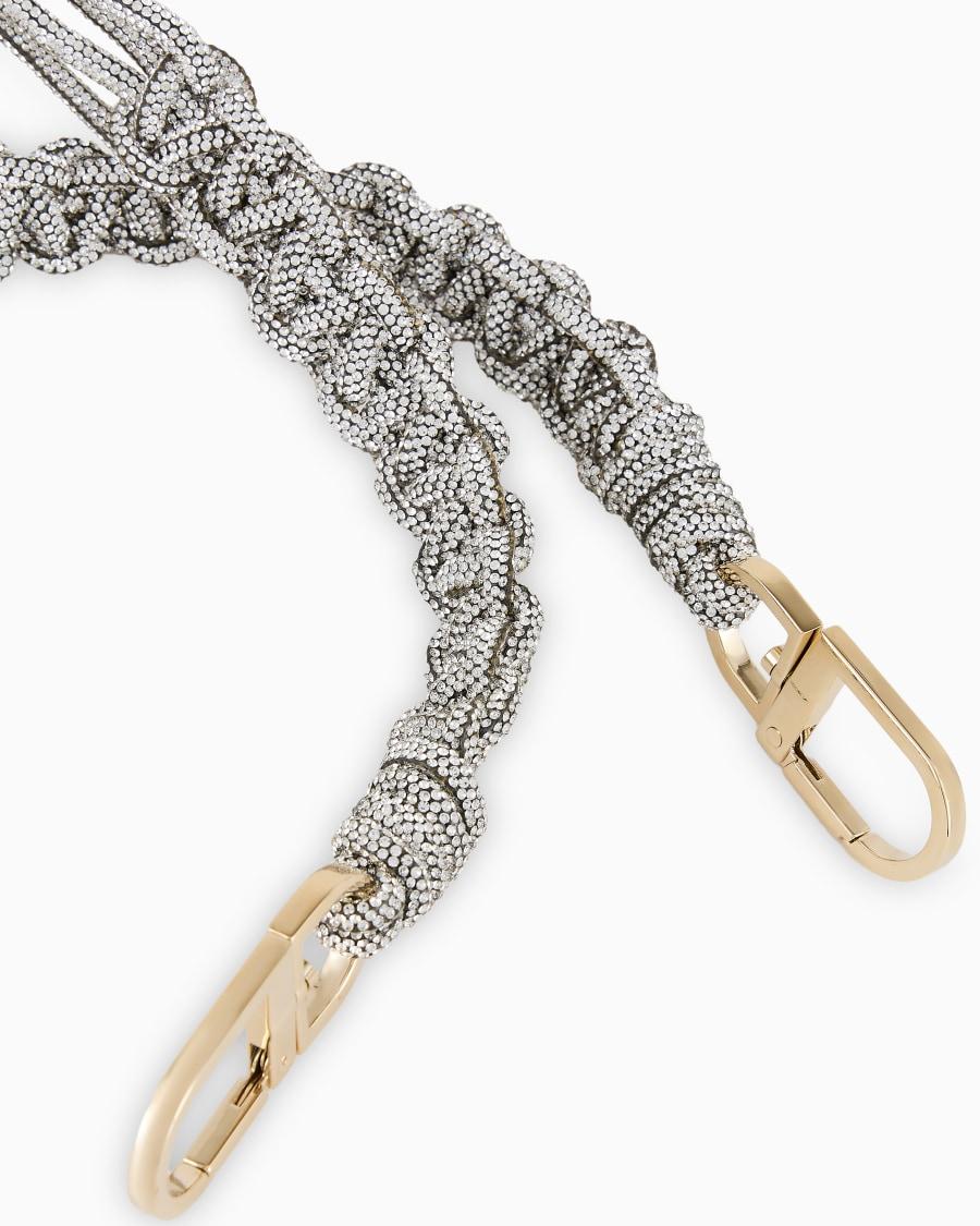The world of armani TRACOLLA LUNGA IN STRASS CON MOTIVO INTRECCIO Pezzi Unici