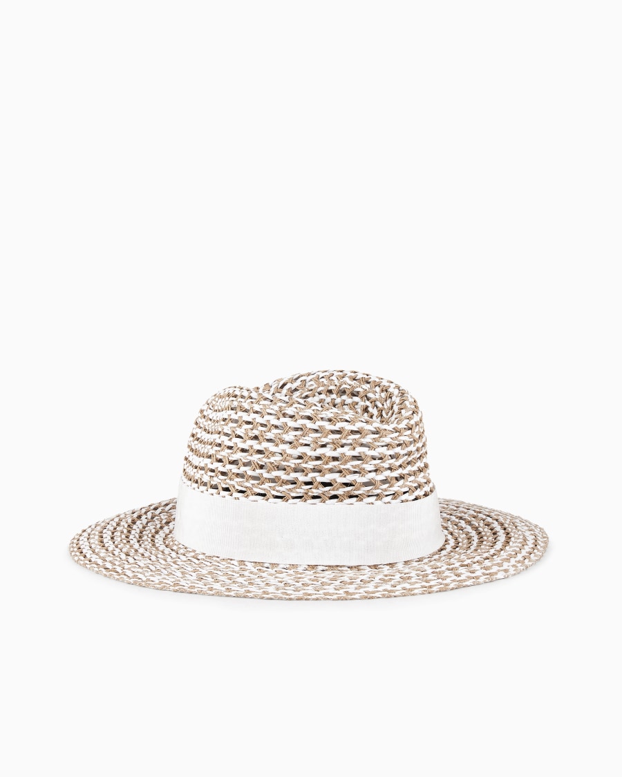The world of armani CAPPELLO INTRECCIATO CON NASTRO Soddisfazione Garantita
