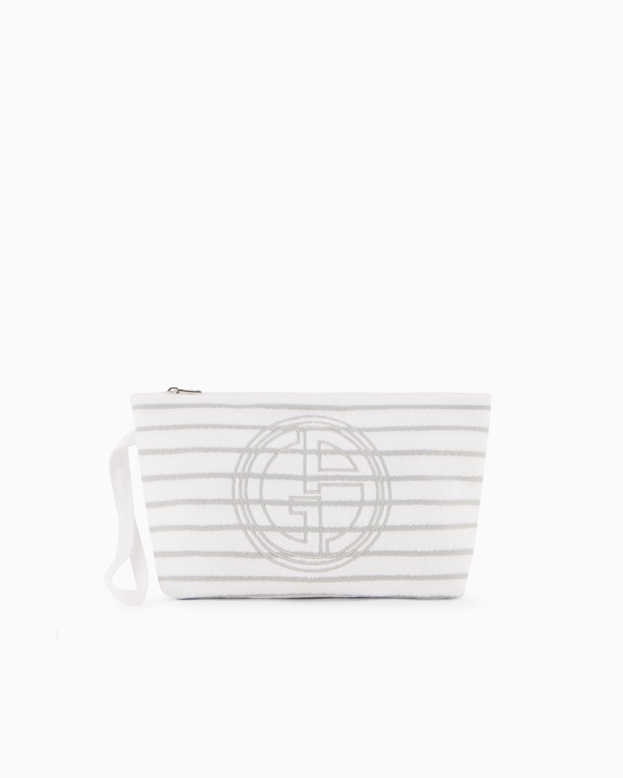 The world of armani POCHETTE IN SPUGNA DI COTONE