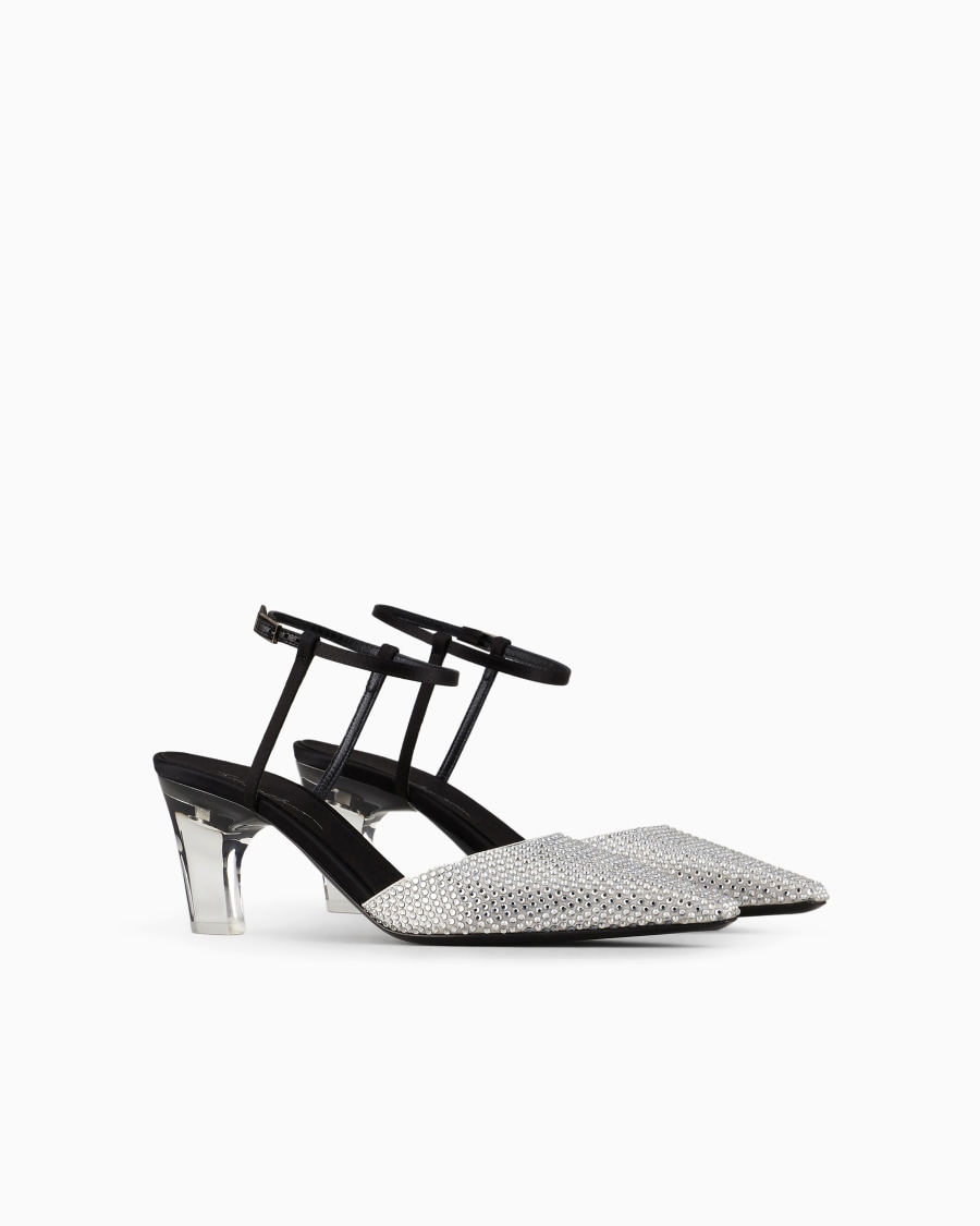 The world of armani DÉCOLLETÉ CON CINTURINO IN RASO E STRASS Black Friday