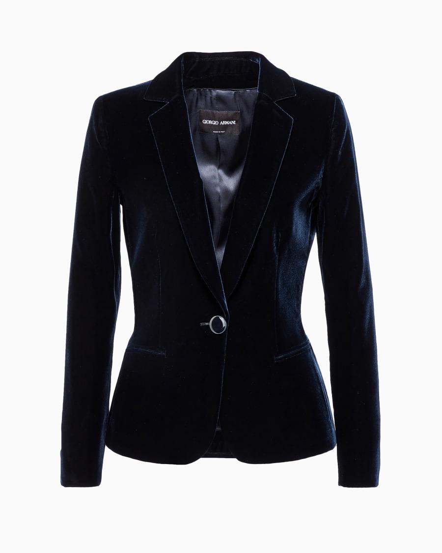 The world of armani GIACCA MONOPETTO IN VELLUTO