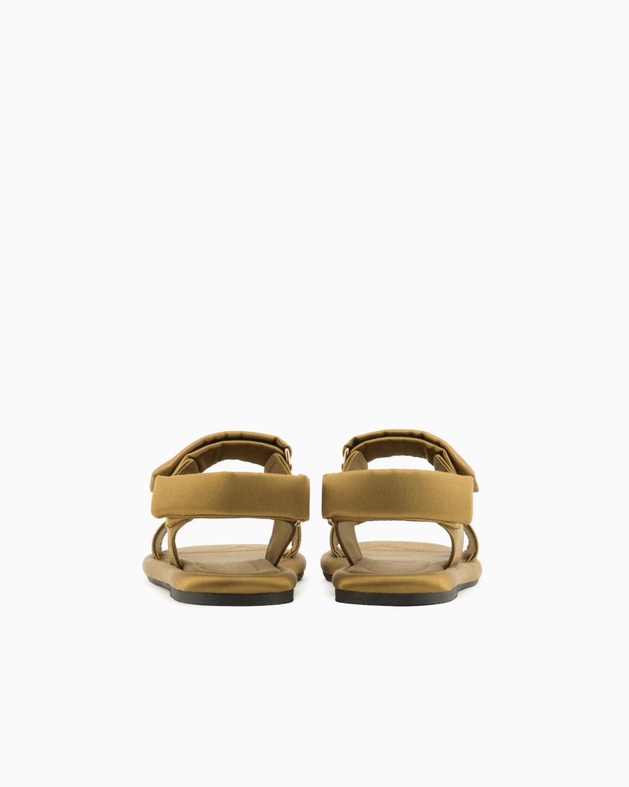 The world of armani SANDALI FLAT IN RASO IMBOTTITI Prezzo Ridotto
