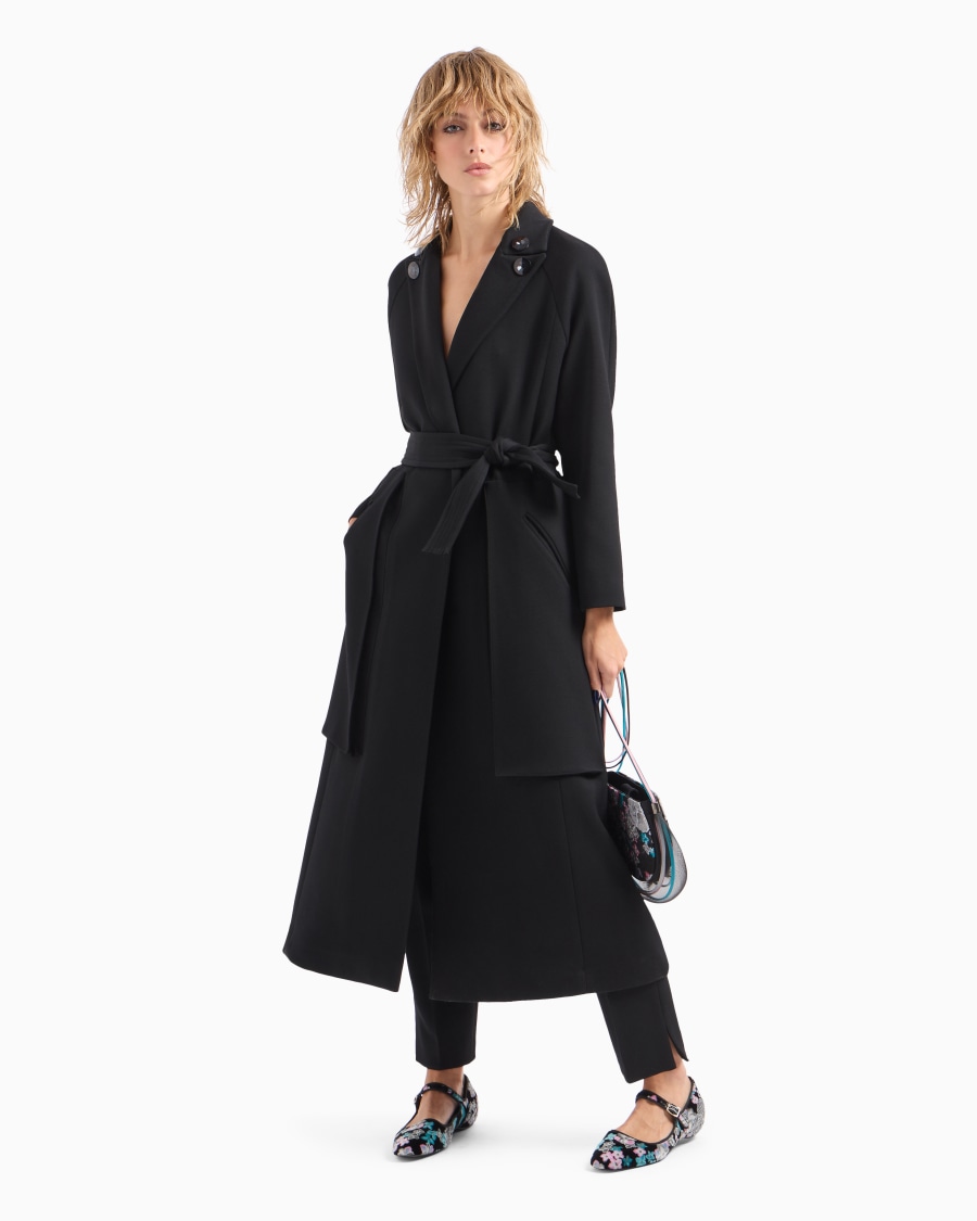 The world of armani PANTALONI DRITTI IN LANA VERGINE STRETCH Offerta