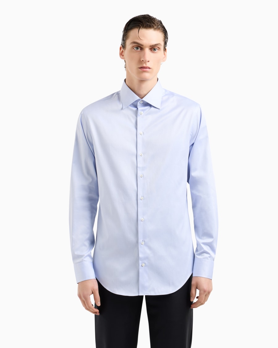 The world of armani CAMICIA CLASSICA REGULAR FIT IN COTONE Economico