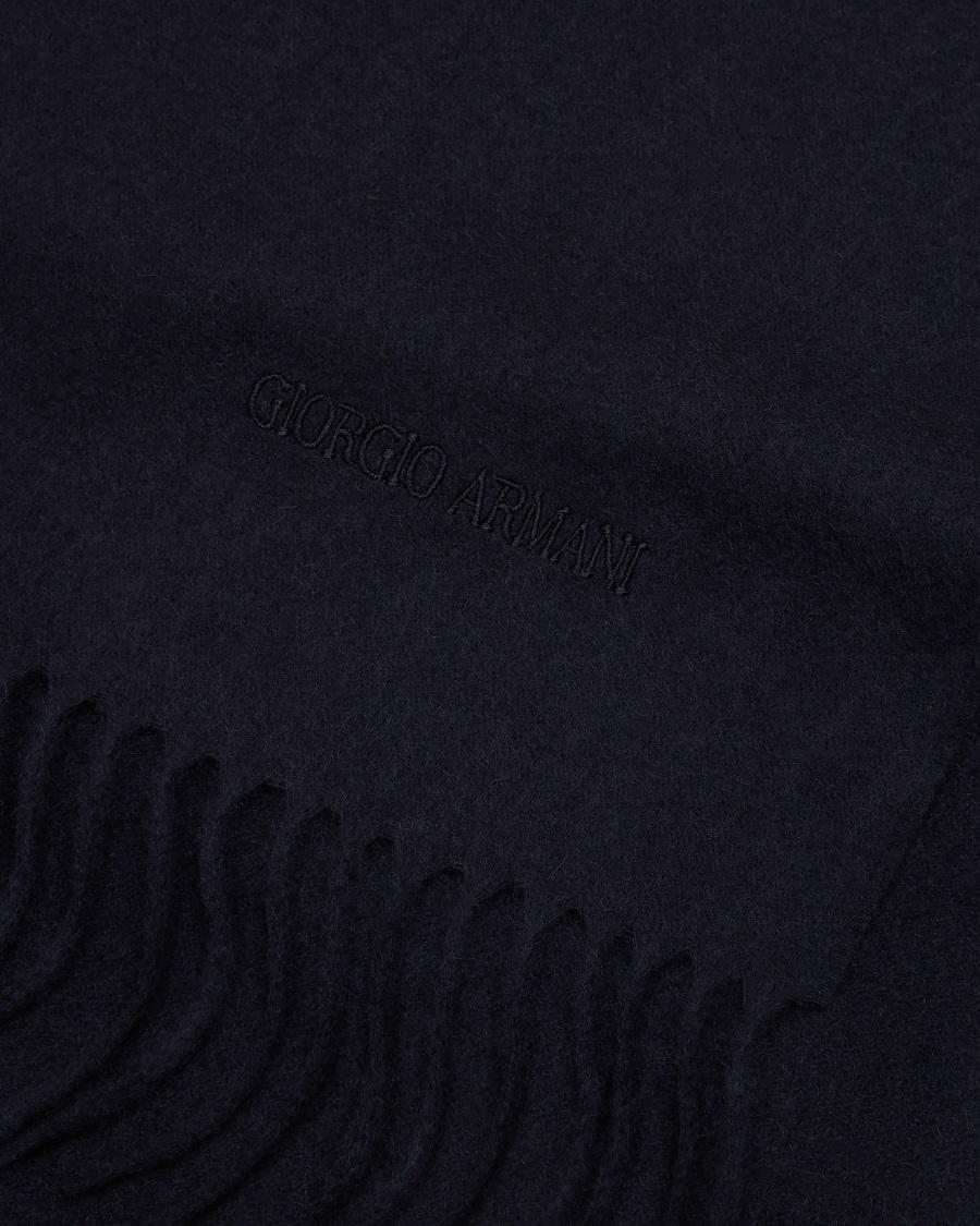The world of armani SCIARPA IN CASHMERE CON LOGO RICAMATO Saldi