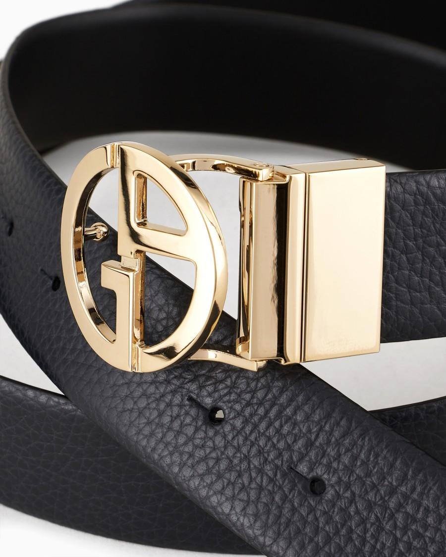The world of armani CINTURA REVERSIBILE IN PELLE BICOLORE In Saldo