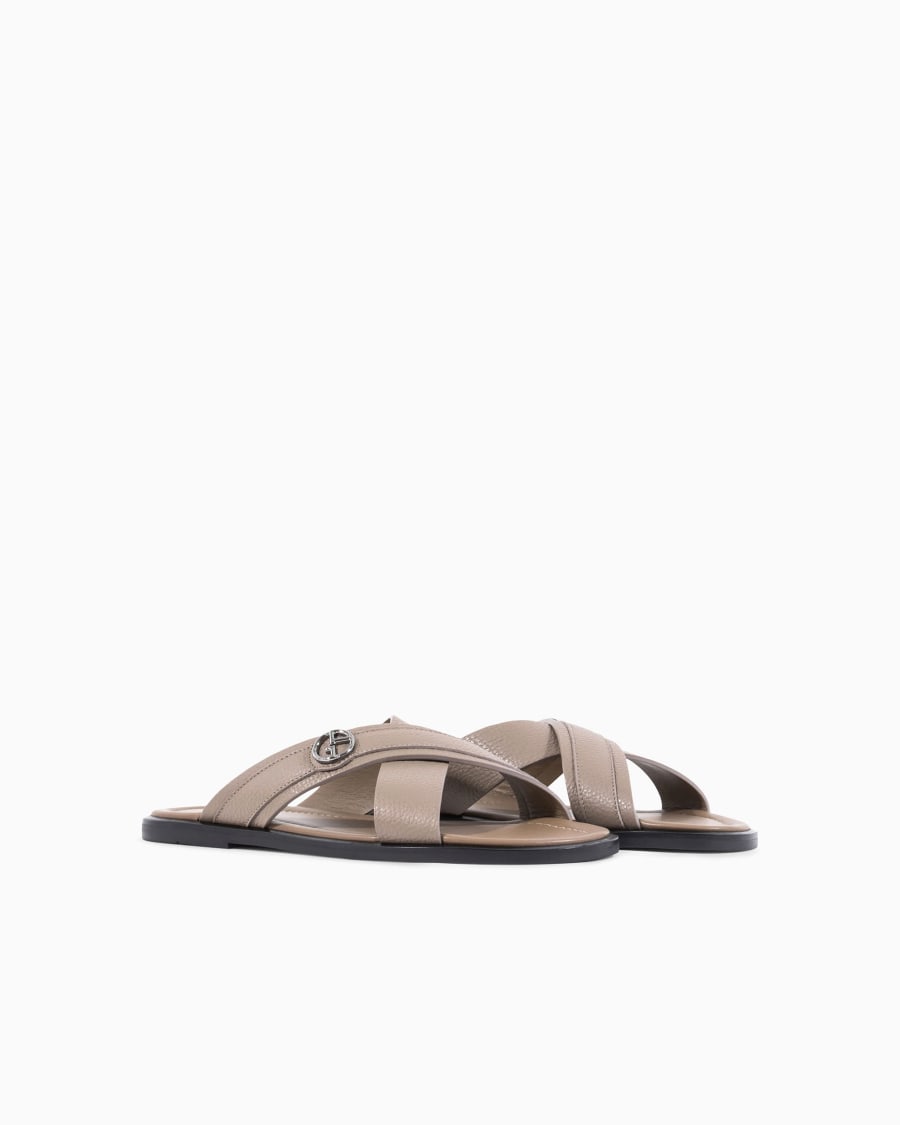 The world of armani SANDALI CROSS IN PELLE GRANATA Moda