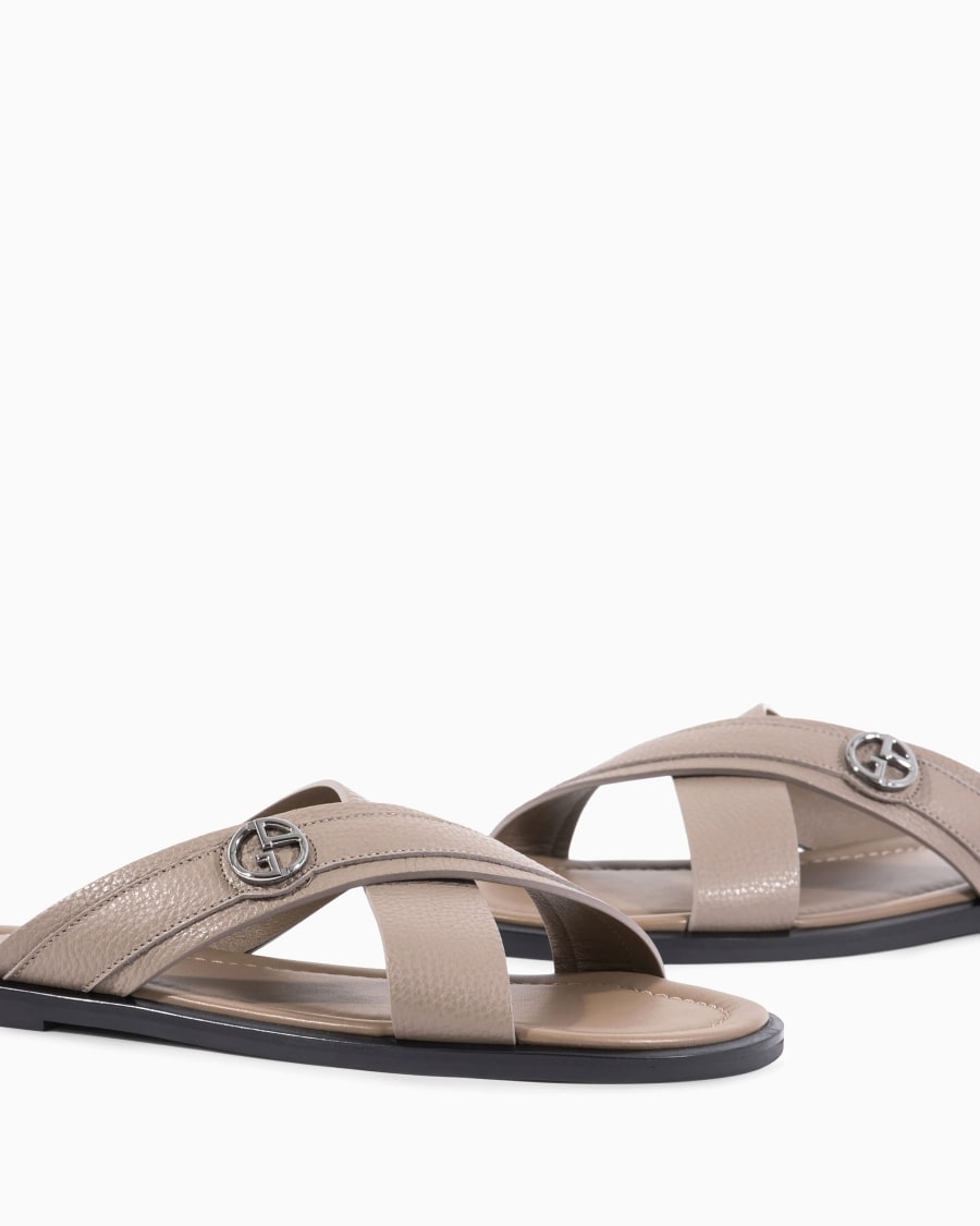 The world of armani SANDALI CROSS IN PELLE GRANATA Moda
