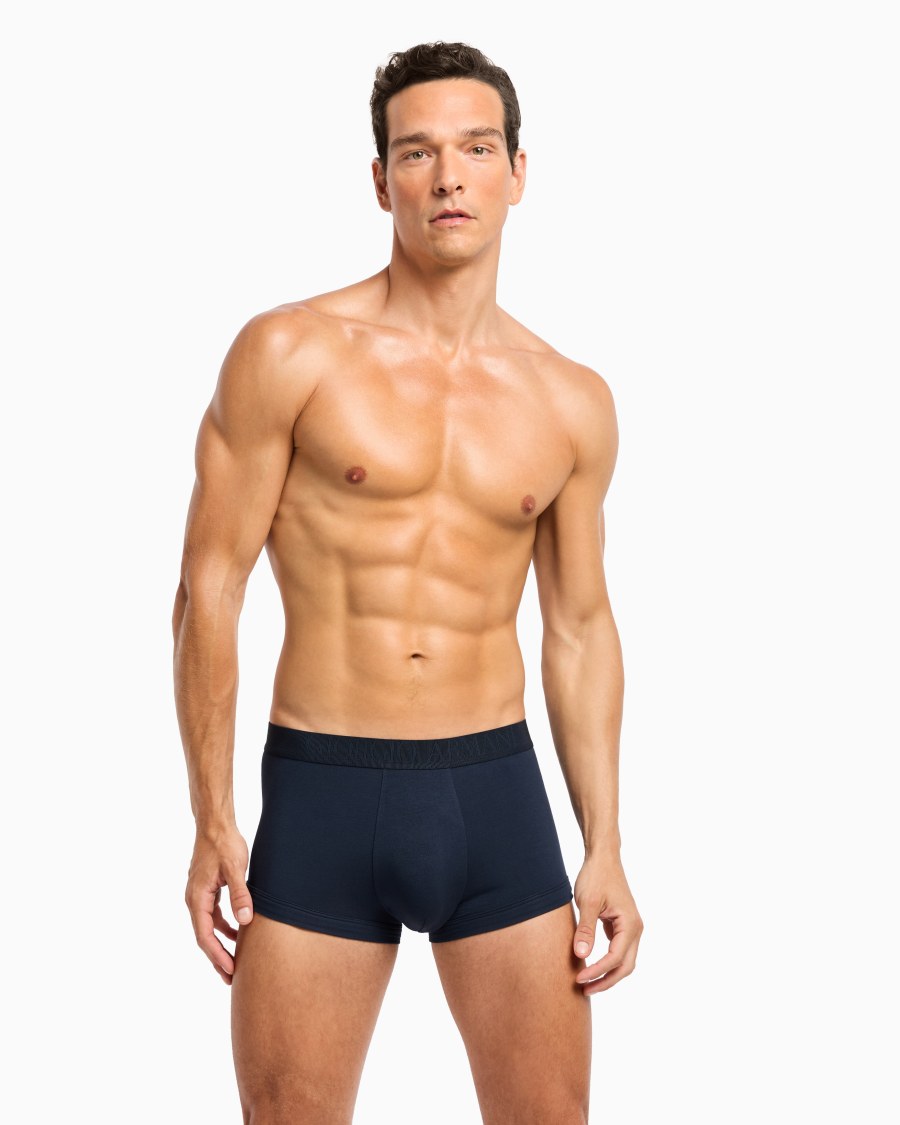 The world of armani BOXER IN JERSEY STRETCH CON BANDA LOGATA 2025