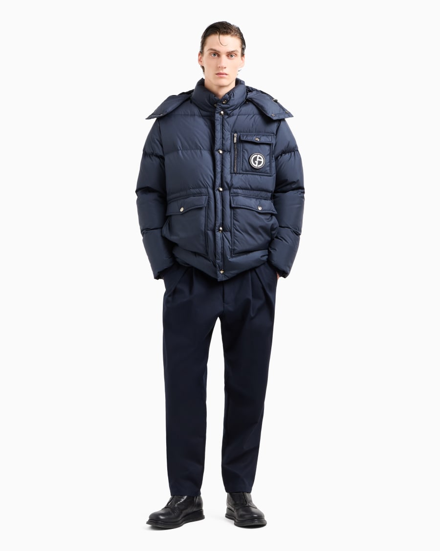 The world of armani BOMBER CON CAPPUCCIO IMBOTTITO IN PIUMA D'OCA ASV Italy
