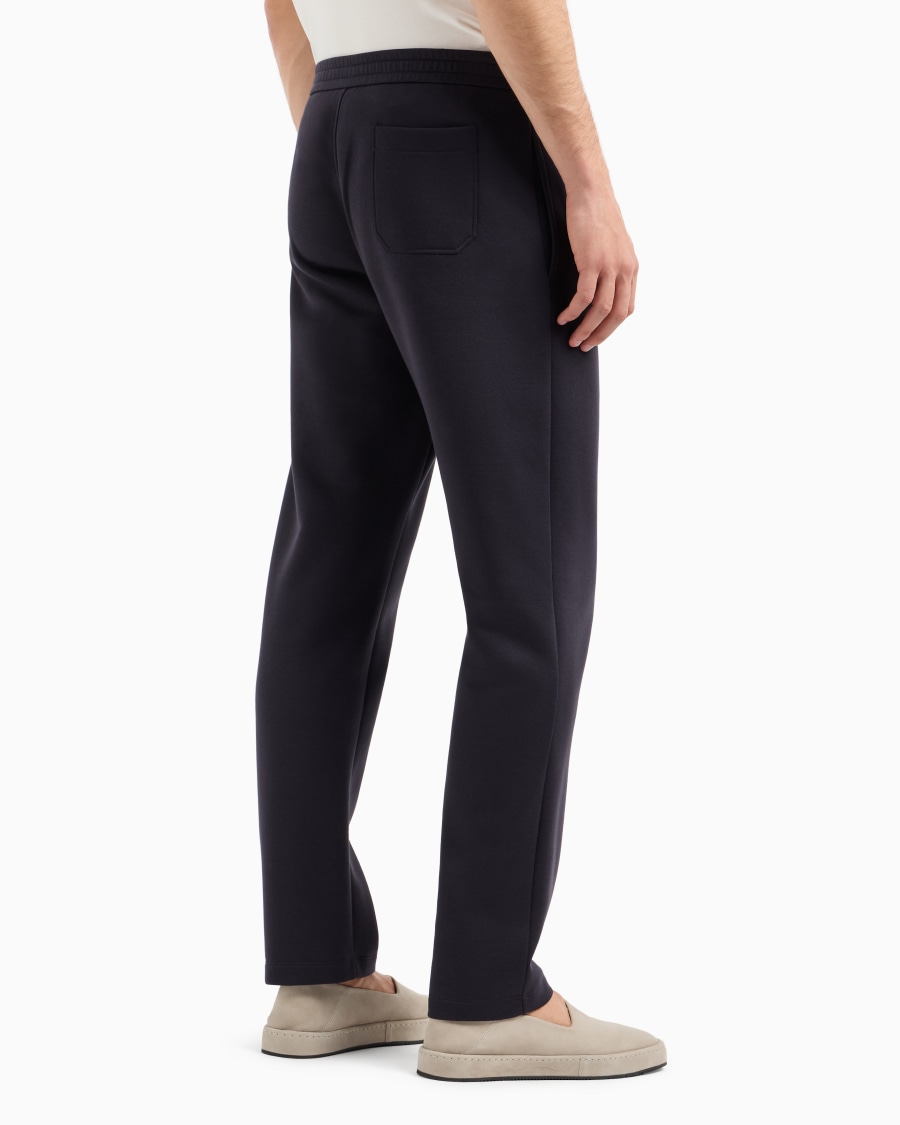 The world of armani PANTALONI IN DOPPIO JERSEY DI COTONE Nuovo