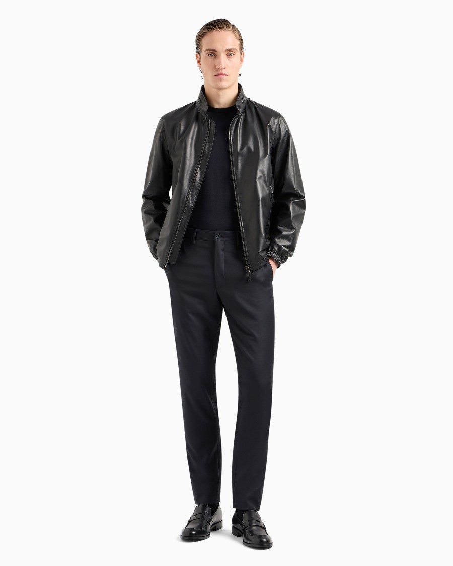 The world of armani MAGLIA GIROCOLLO IN SETA E COTONE Spedizione Gratuita
