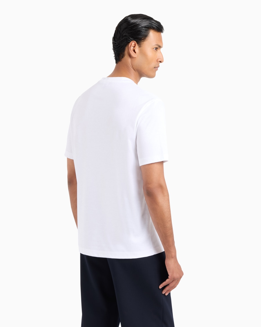 The world of armani T-SHIRT GIROCOLLO IN INTERLOCK DI COTONE Promozione Limitata